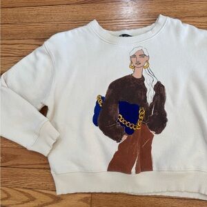 Zara fashion woman sweatshirt